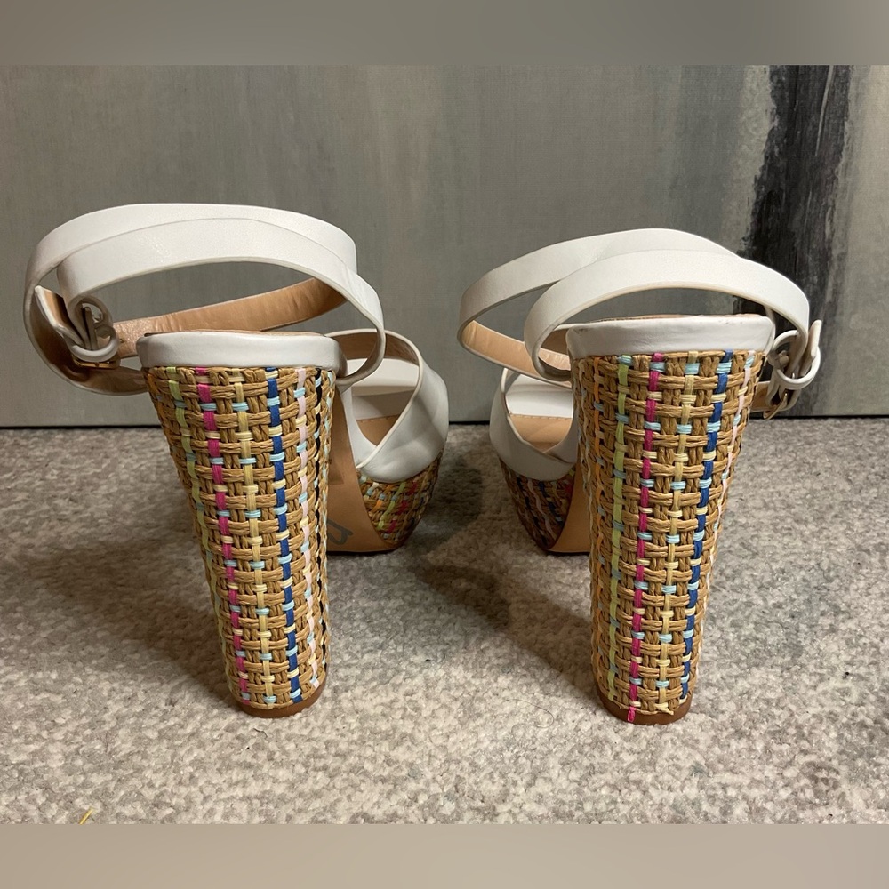 Weslyn Rainbow Raffia Platform Sandals - Size 7 (NWOB) - Picture 4 of 12